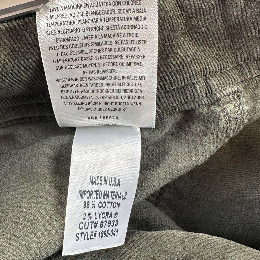 Citizens of Humanity Hunter Green Corduroy Utility Joggers Pants Size 28 Fall - Picture 15 of 15